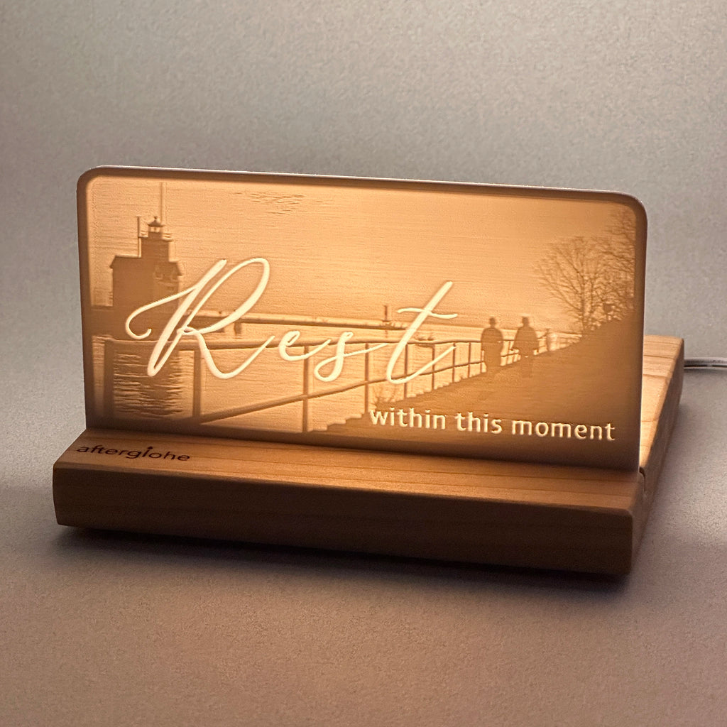 Rest within this moment | Candle Lit Photo Canvas