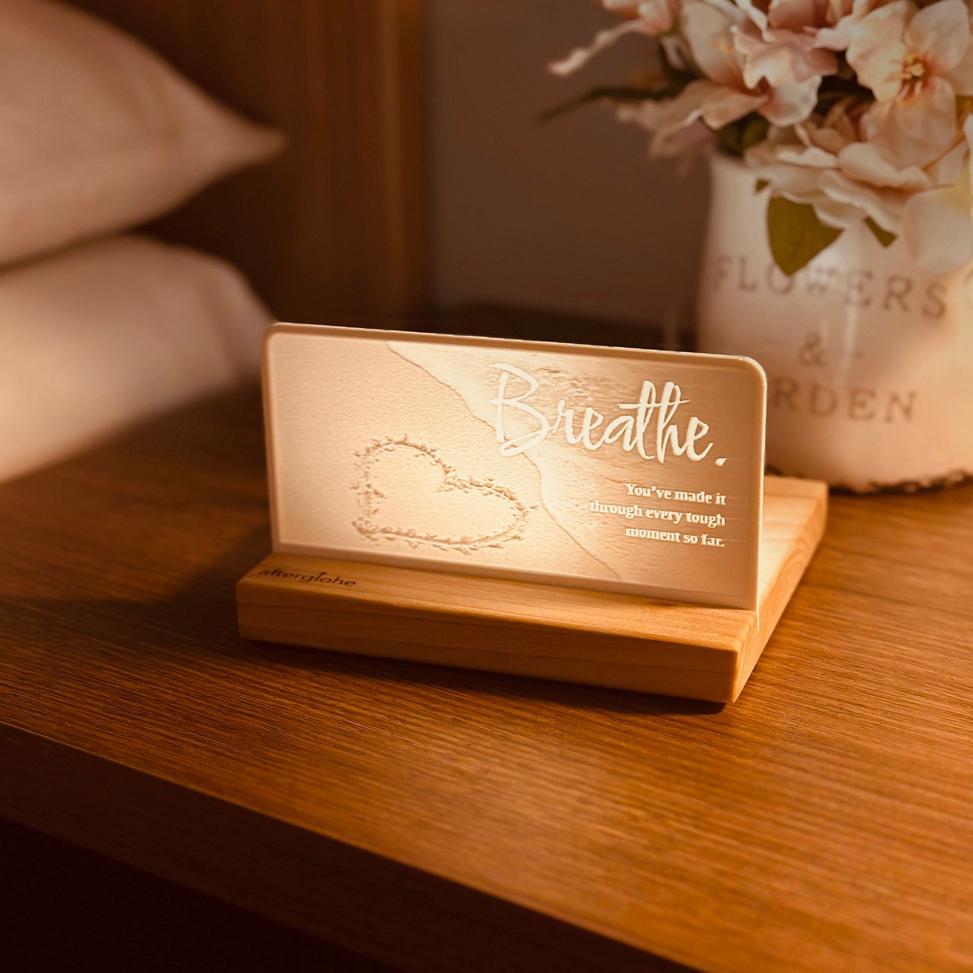 StoryLine-Mini Lithophane Photo Display bedside decor with coastal theme