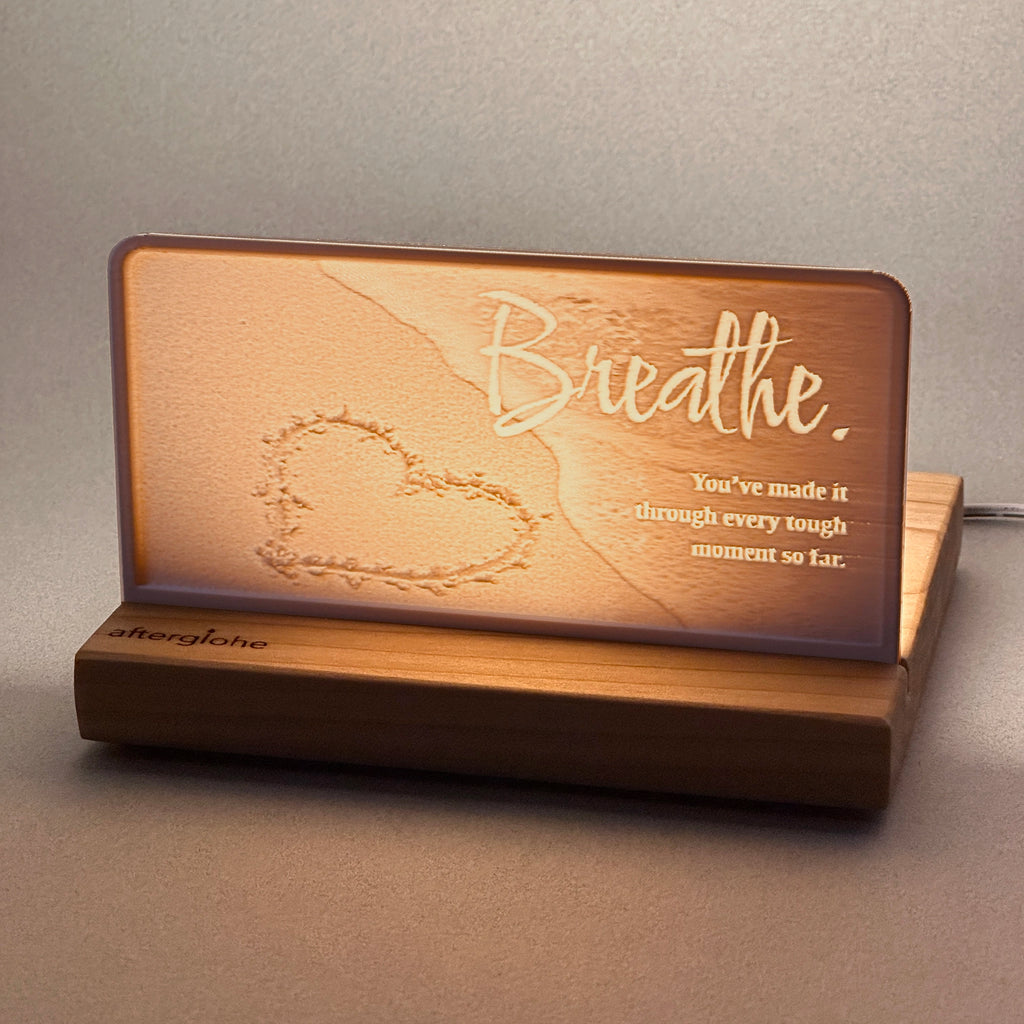 Breathe. You've made it through every tough moment so far. | Candle Lit Photo Canvas