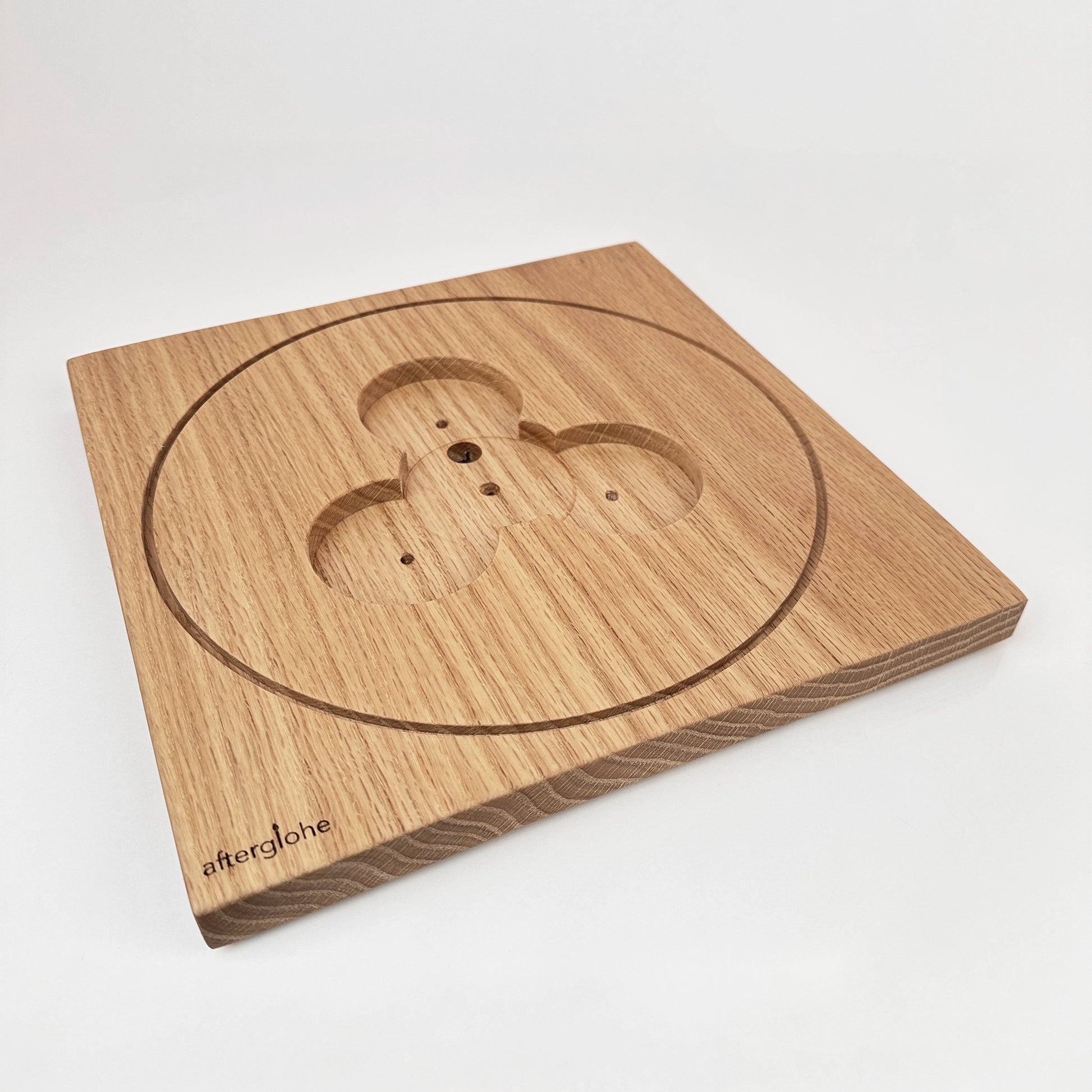 Hardwood base for Halo Grande personal photo display