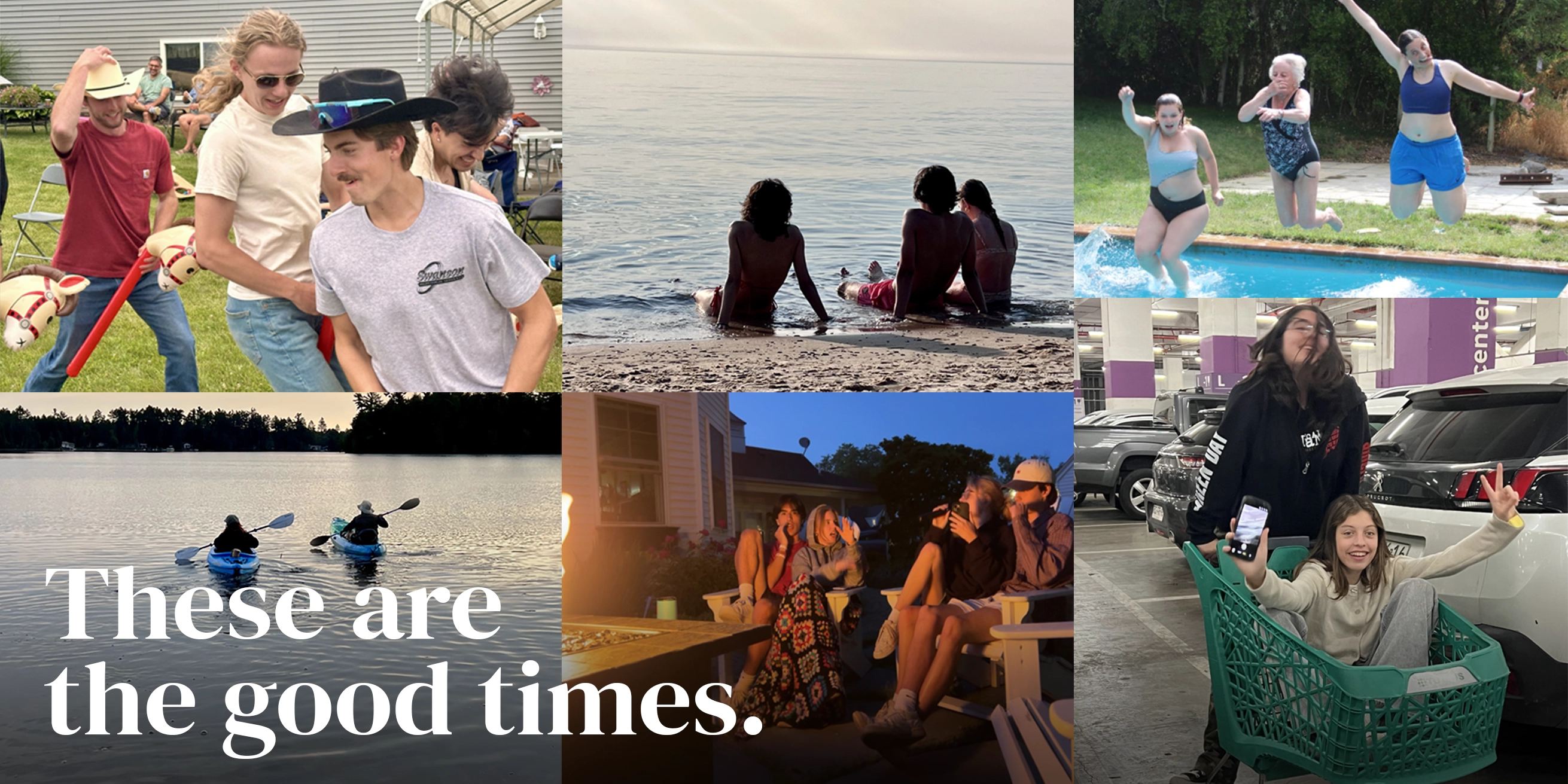 A collage of fun memories with family and friends.